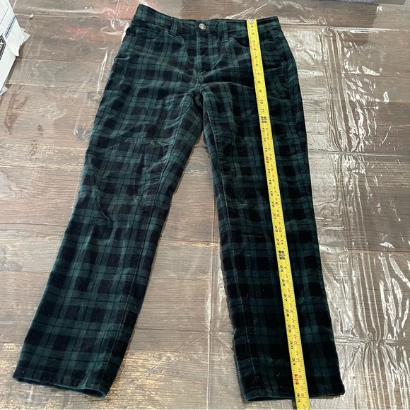 Velvet straight leg plaid pant - Picture 5 of 8
